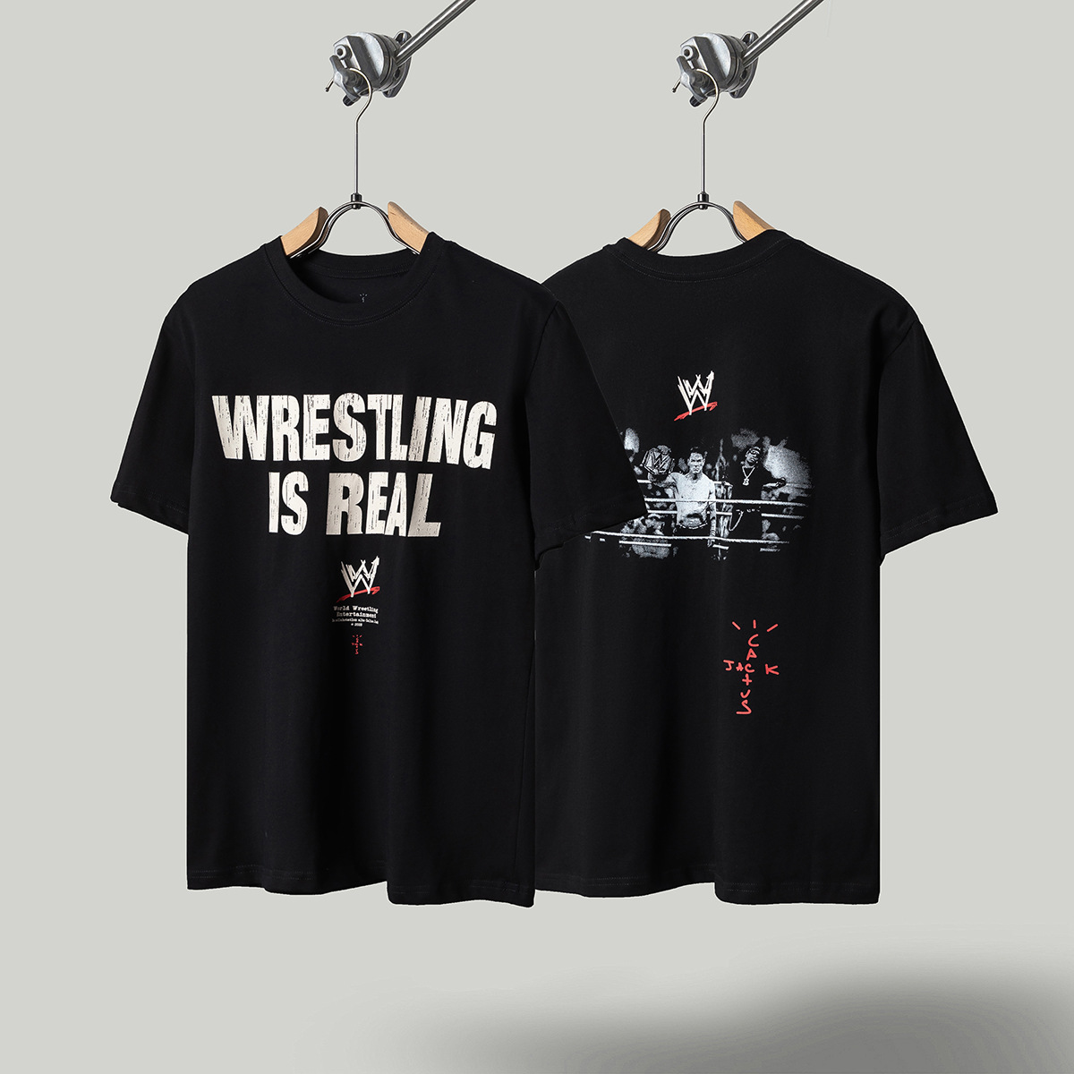 Travis de manga corta M mark Scott pequeño pato amarillo cactus relámpago rap tour TS pareja conjunta camiseta de hip-hop