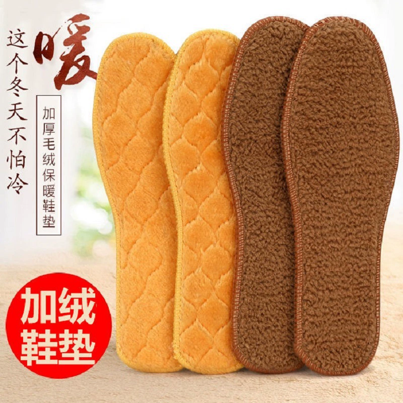 Зимние теплые стельки для мужчин и женщин, толстые холодные плюшевые стельки, удобные мягкие фетровые флисовые стельки, оптовая продажа с фабрики
