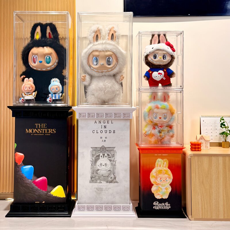 Display Cabinet Box Suitable for Zimomo Archangel Leader Labubu Acrylic Storage Box Labubu Roman Column