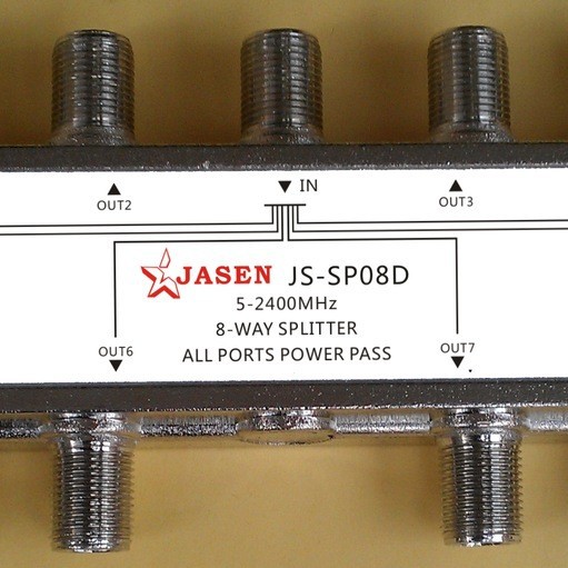 佳星 JASEN 电视信号8功分器 8-way splitter 八功分器 JS-SP08D