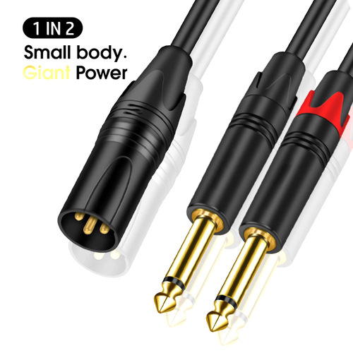 XLR female to double large two-core XLR XLR 6.35/6.5 one-to-two audio cable 0.3m XLR one-to-two