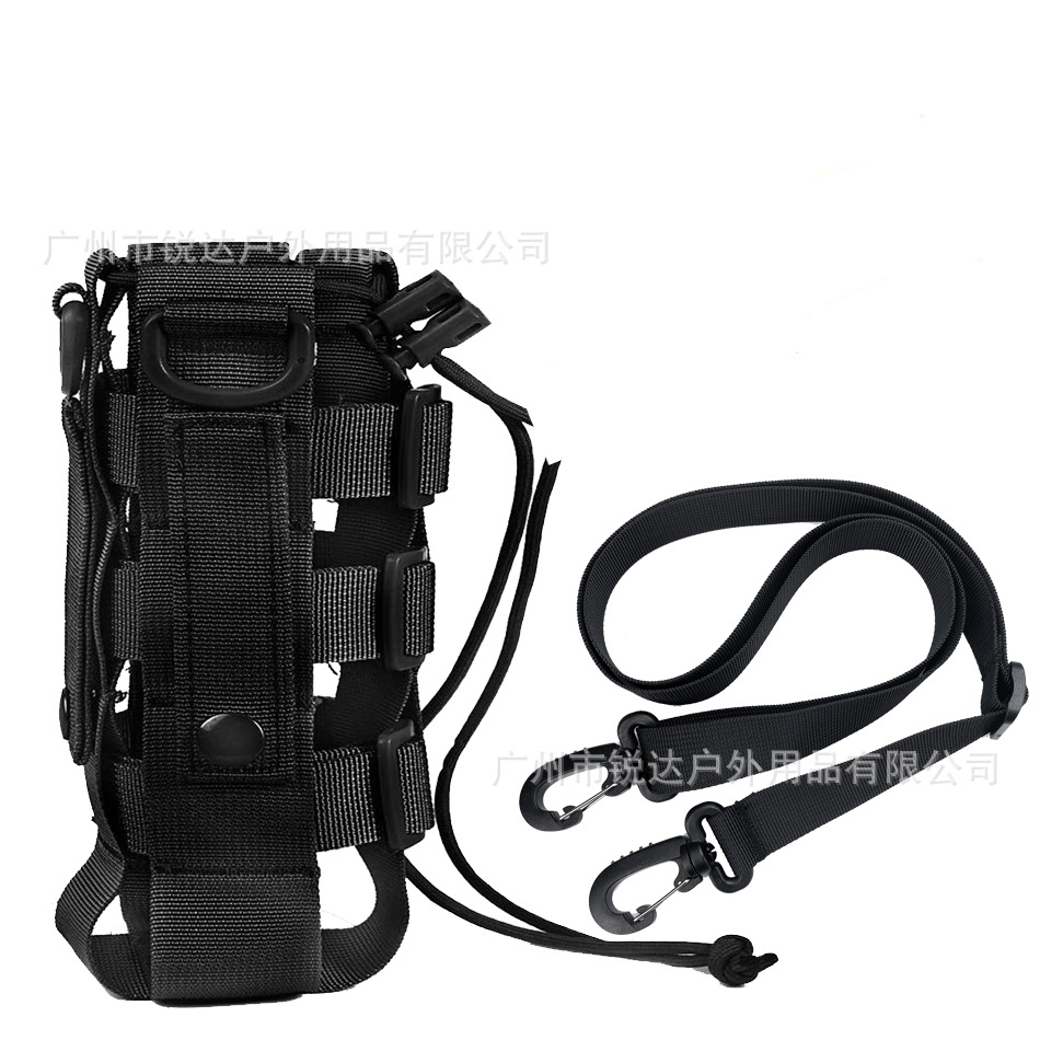 Negro con correa para el hombro (hebilla a juego de color)