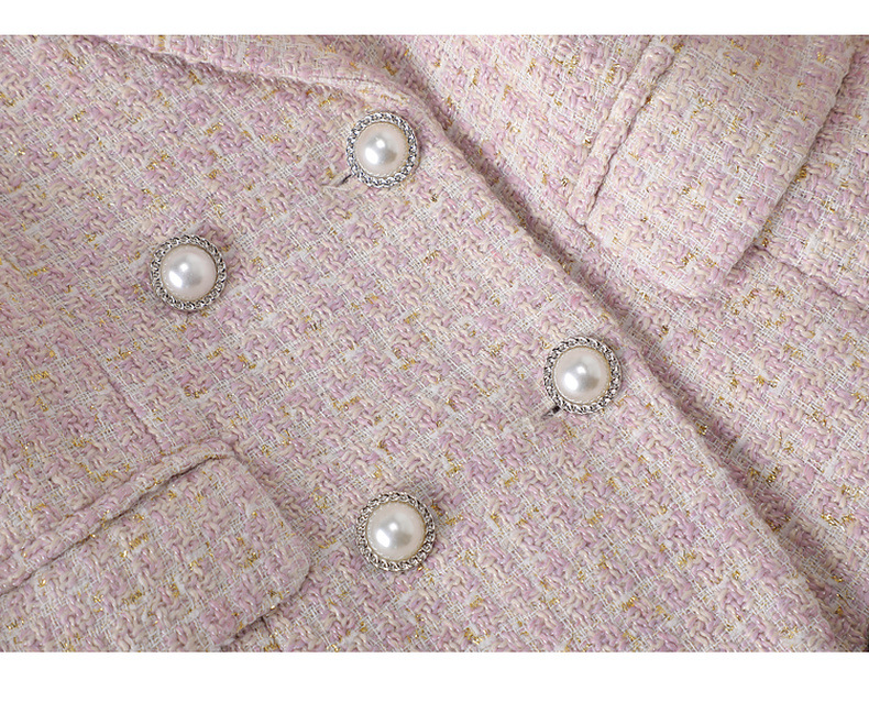 Abbigliamento da donna giacca da abito in tweed per donna 2024 autunno nuovo stile da donna di alta qualità stile dea piccolo abito_voghion.com