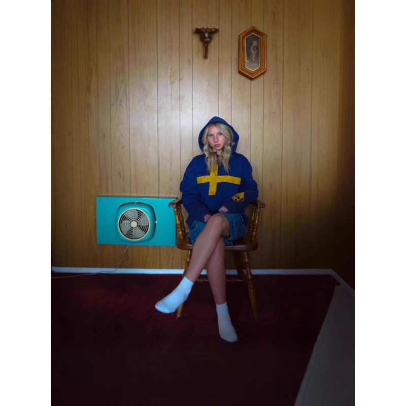 Unisex Retro Cross Print Hoodie - Streetwear Pullover Sweatshirt For Men & Women_viptrois.com