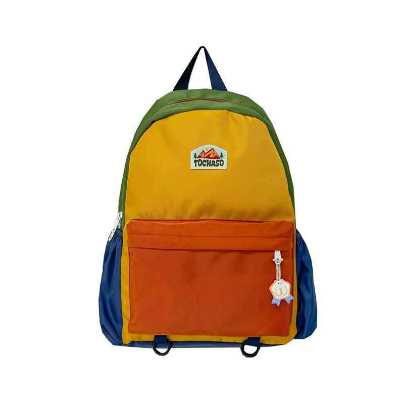 Mochila escolar de jardín de infantes para estudiantes de escuela primaria Mochila de color de contraste de moda coreana nueva mochila para niños de gran capacidad marea
