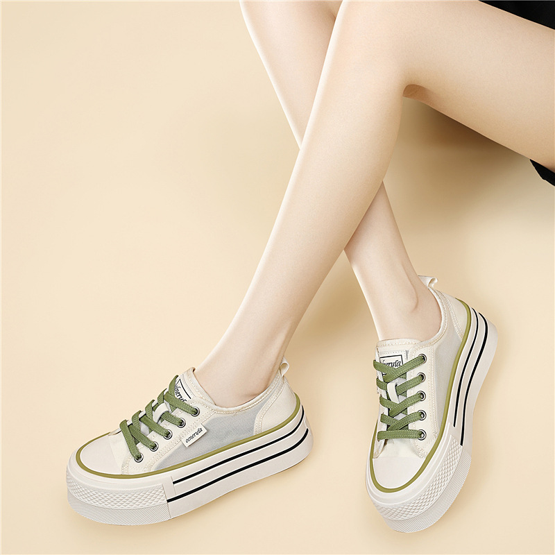 Giày sneaker nữ lưới thoáng khí đế dày mềm chống trượt mùa hè 2026 — 6157 Màu Xanh, 6157 mét xanh lá cây
