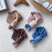 新款可调节宠物针织围巾潮牌雪纳瑞法斗围兜猫咪围脖网红狗狗围巾