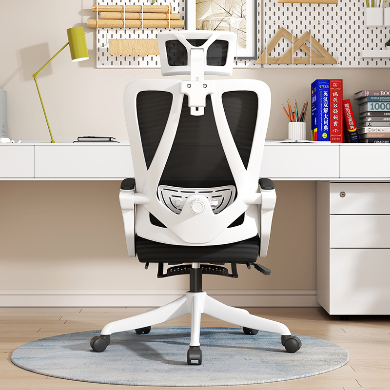 Silla de oficina 4D soporte de cintura silla giratoria silla de la computadora de oficina silla reclinable en casa silla ergonómica larga sesión estudiante silla de malla