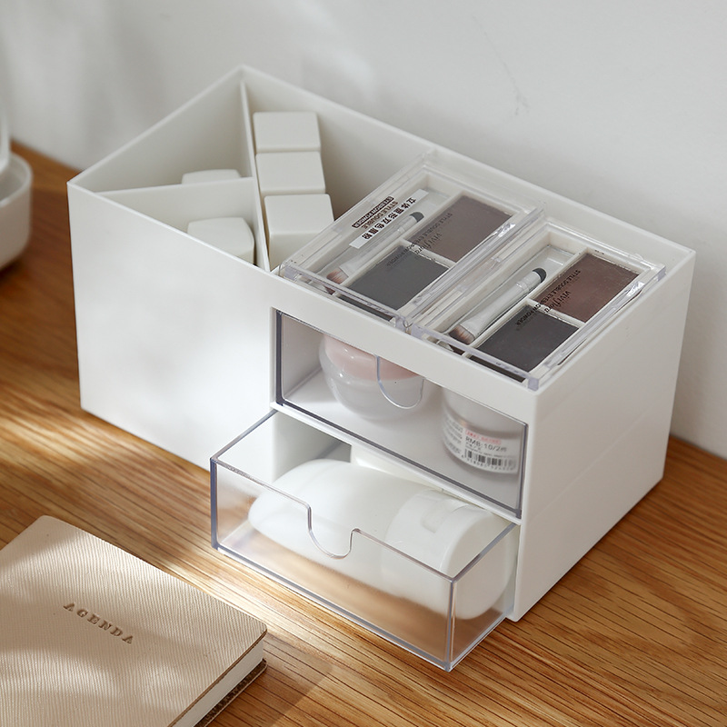 Cosmetic storage box household wholesale multifunctional desktop makeup remover cotton nail polish lipstick hand cream storage box