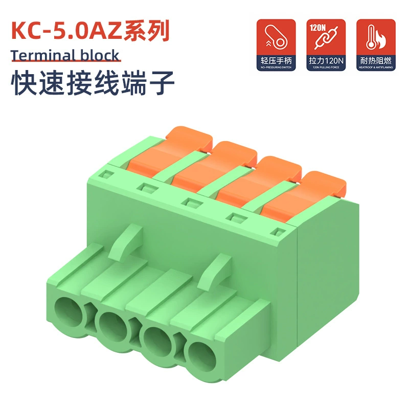 奎神电力 безсварочный клеммник для проводов KF2EDGR5.08MM, втычной PCB пресс-клемма тип A быстрый