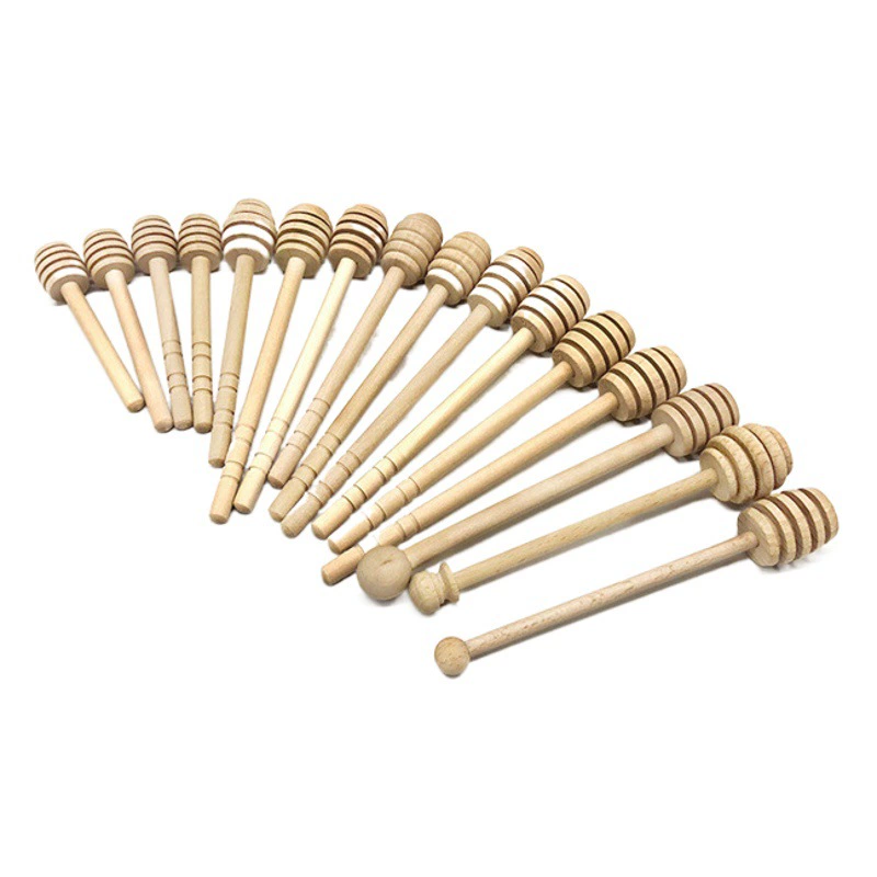 Деревянная палочка для меда, мешалка для меда из цельного дерева, ручная мешалка для меда и кофе, для трансграничной поставки