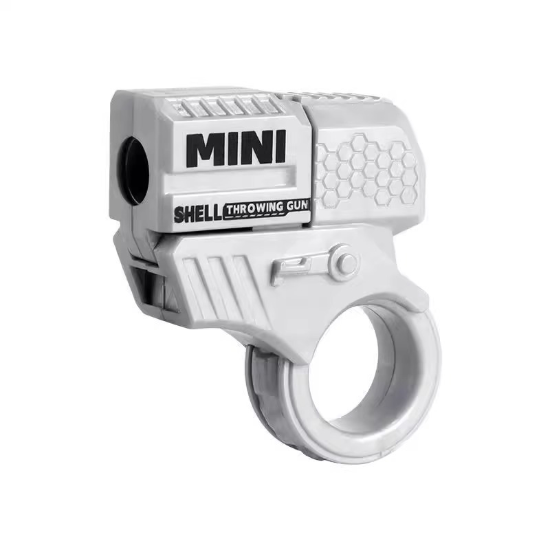 Mini pistola de anillo descomprimida colgante de llavero Impresión 3D contra soplado pistola cargada pistola de rábano juguetes infantiles creativos