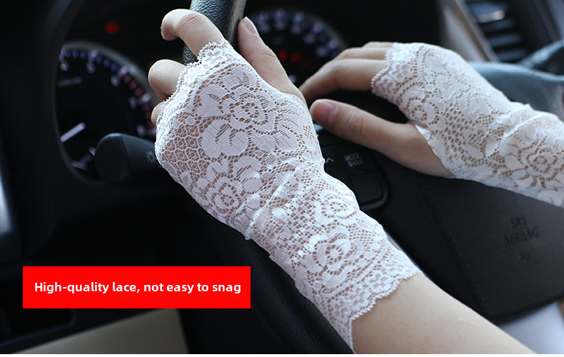 Fabrik direkt sonnencreme spitze handschuhe halb finger frauen sommer dünne fahren finger narbe tattoo halbe dekoration großhandel_voghion.com