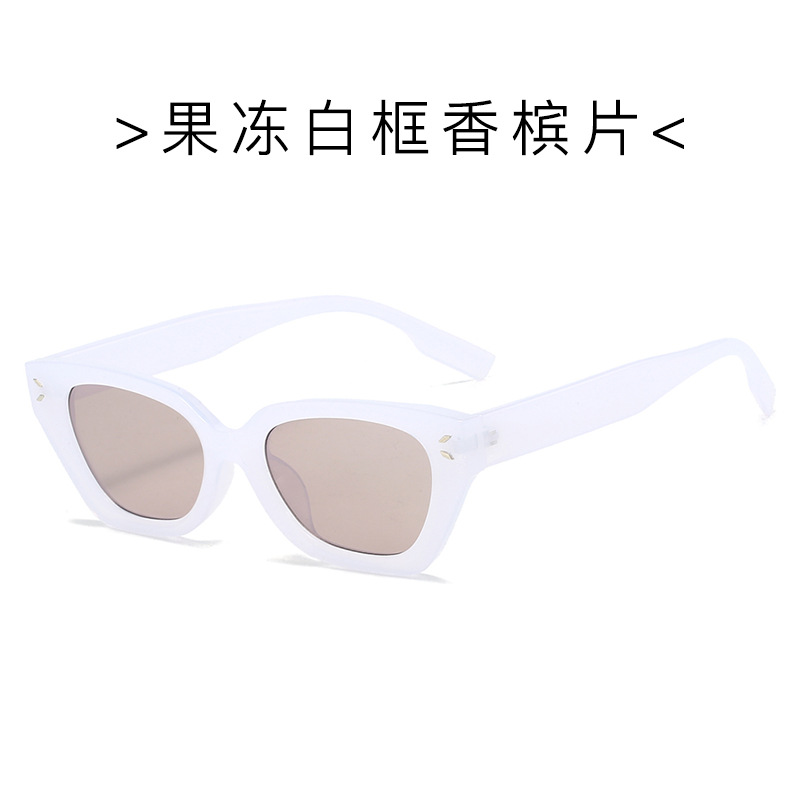 2025 nuevas gafas de sol de ojo de gato, estilo ins, sentido avanzado, marco pequeño, gafas de sol de tiro callejero, sombrilla, protector solar, grado