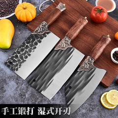 龍泉手工鍛打錳鋼菜刀家用超快鋒利刀具廚師切肉切菜刀斬切兩用刀