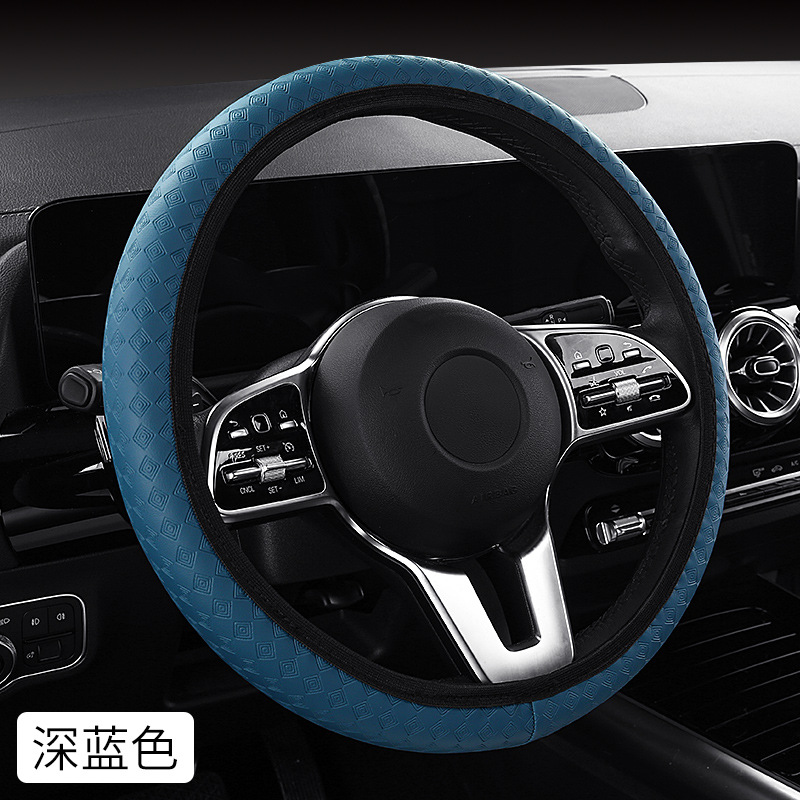 Cubierta del volante del coche sin anillo interior Cubierta de la manija de cuero de la cubierta de la manija universal banda elástica cubierta de la manija elástica