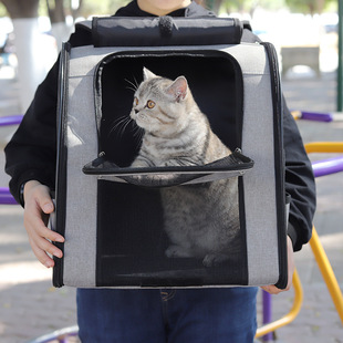 Cat Bag Pet Backpack Portable Shoulder Bag Breathable Large Capacity Roller Blind Anti-Stress Puppy Cat Pet Bag