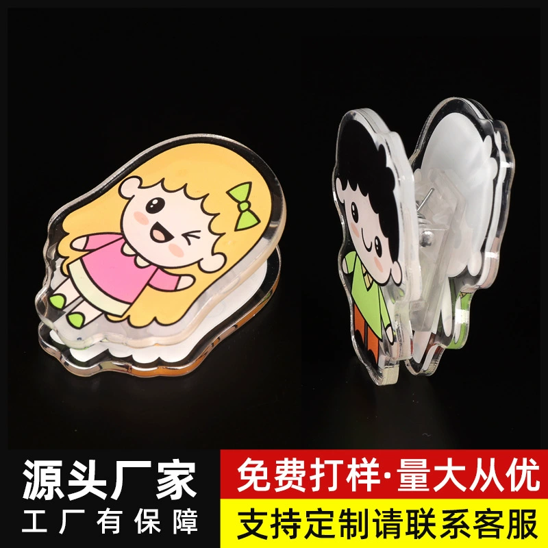 Милый мультяшный переплетный книжный зажим офисные канцелярские принадлежности рука Счет тестовая бумага маленький зажим прозрачный акриловый полипропиленовый зажим оптом