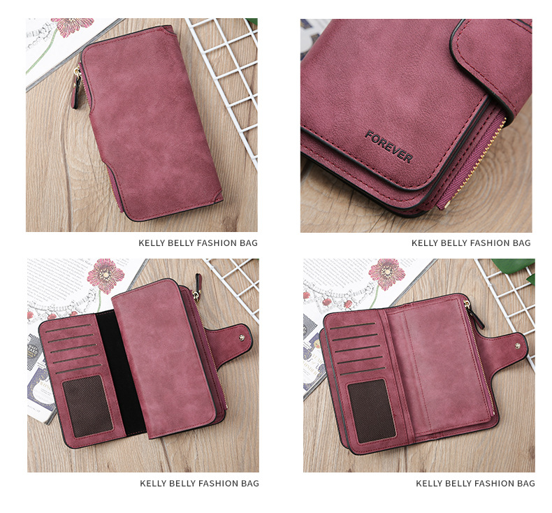 Porte-monnaie Coréen Pochette En Cuir Pu Multi-usages Grande Capacité Longue Porte-cartes display picture 10