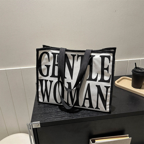 Letter printing large capacity fashionable handbag this year  spring and summer casual bag tutoring bag tote bag