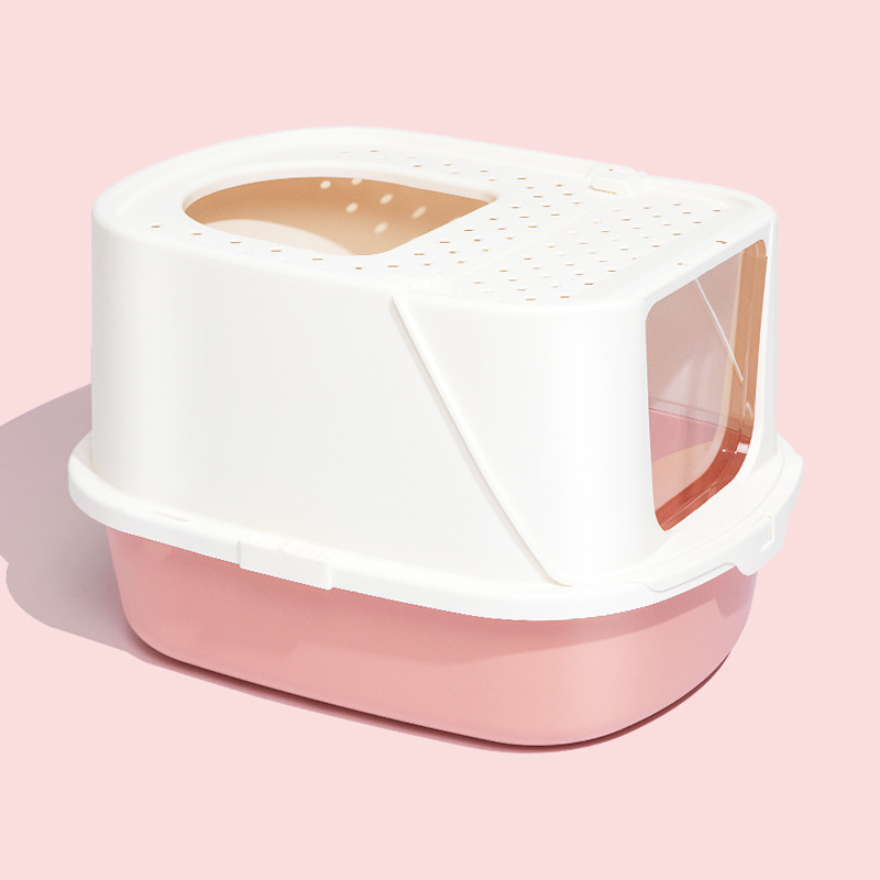 La caja de arena para gatos está completamente cerrada, a prueba de salpicaduras externas, la caja de heces para gatos, la caja de arena para gatos desodorante, la caja de arena para gatos