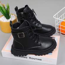 马丁靴女英伦风潮酷厚底短靴2025新款秋冬增高靴子软底加绒骑士靴