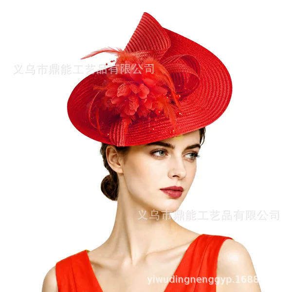Cross-border European and American style new mesh feather headwear, simple and versatile, suitable for women, weddings, and formal occasions; bridal headpieces, hairbands, and hair accessories