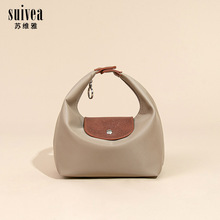 2025新款涤纶防水饭盒包时尚休闲手提豆腐包质感百搭单肩斜跨女包