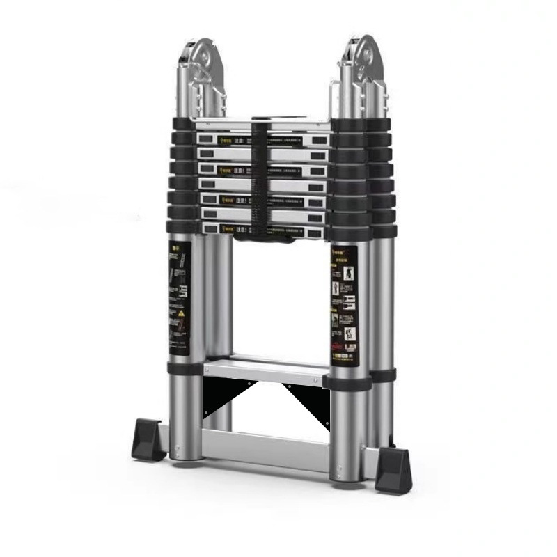 Escalera telescópica, escalera en A, escalera de ingeniería multifuncional, escalera doméstica, escalera elevadora, escalera recta, escalera de bambú de acero inoxidable, escalera plegable