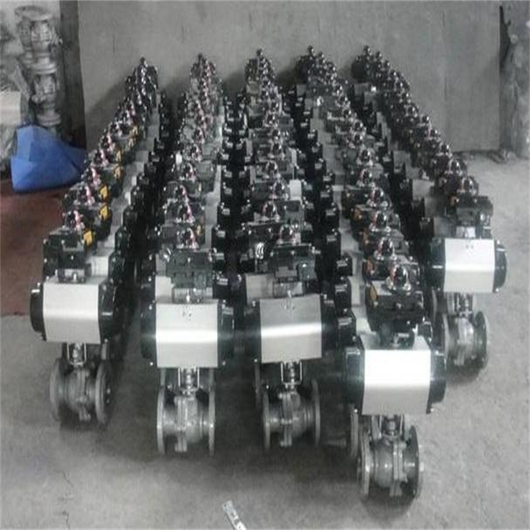 Q611F-16P DN50气动不锈钢304三片球阀AT内螺纹丝扣防爆蒸汽阀门