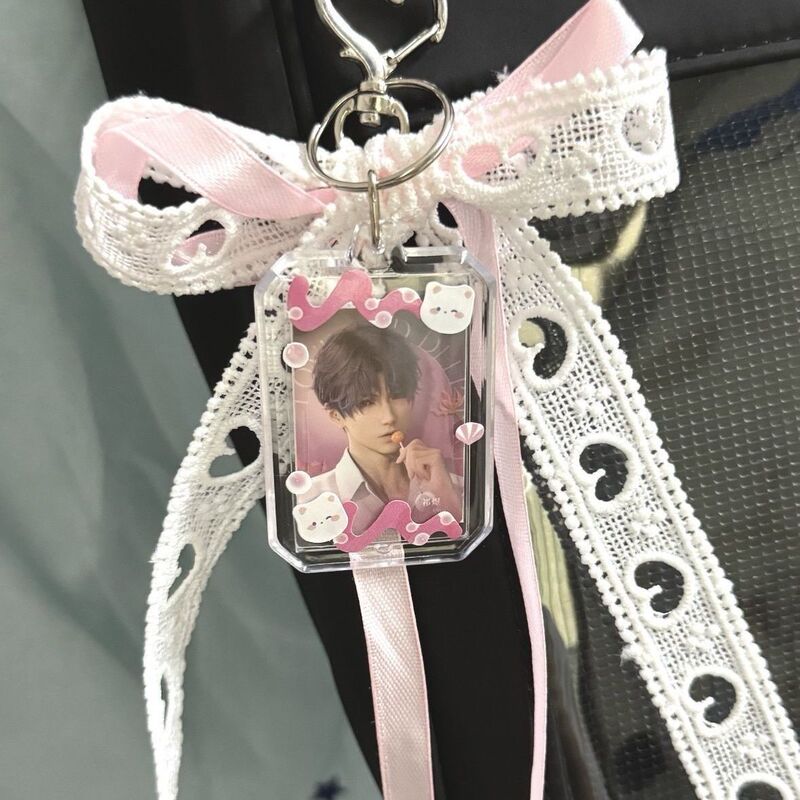 Ballet Heart Girl Bow Milk Blue Ribbon Bag Pendant New Hanging Chain Cute Multi-Element Ribbon Keychain Ballet Heart Girl Bow Milk Blue Ribbon Bag Pendant New Hanging Chain Cute Multi-Element Ribbon Keychain