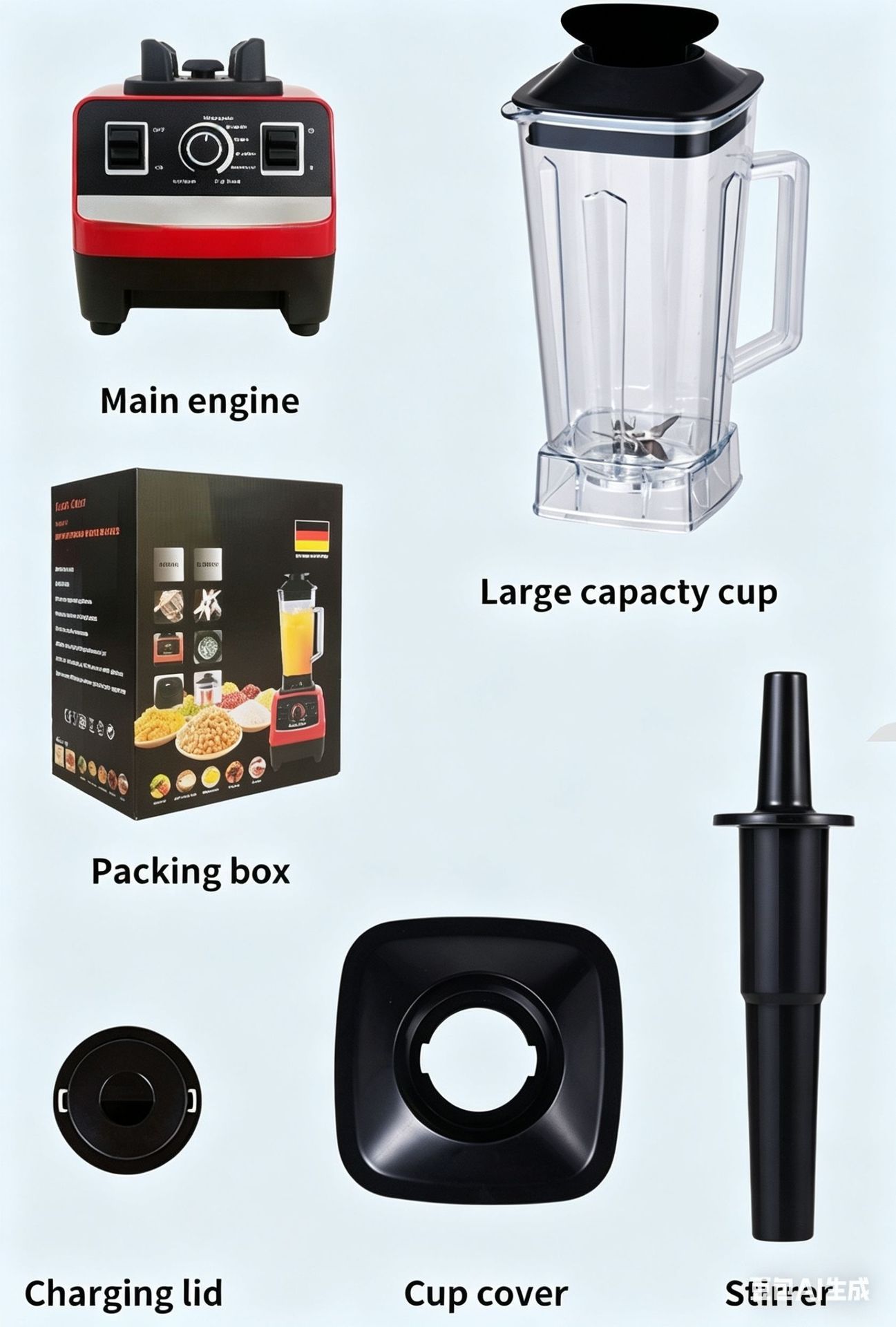 Yüksek güçlü multiffonksiyonlu ev blender buz kırıcı