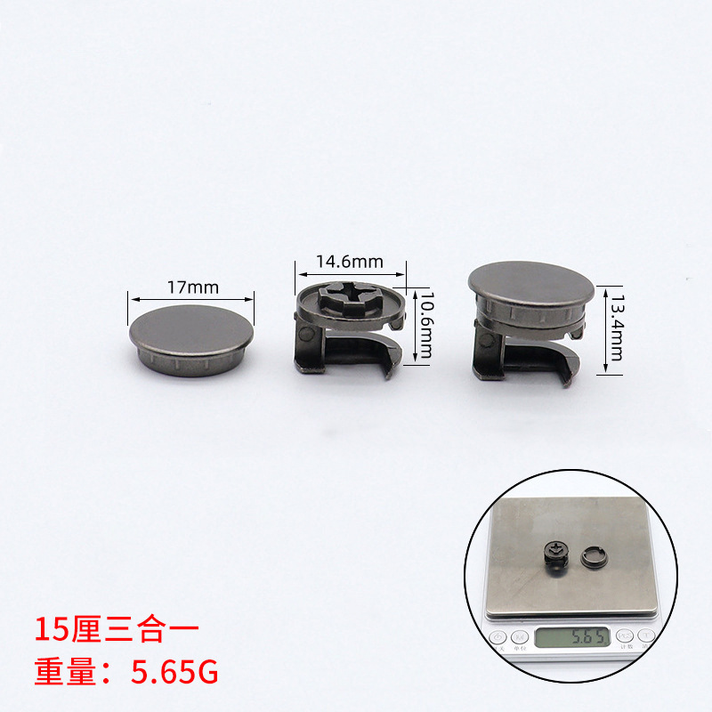 Jinrongda muebles 2 en 1 accesorios de gabinete sujetadores excéntricos sólidos conectores 3 en 1 accesorios de hardware