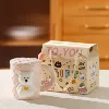 Cookie Bear Powder Carrying Box with Covered Spoon