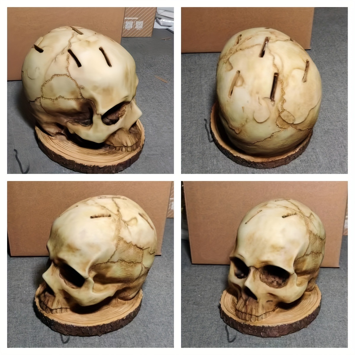 Transfronterizo nuevo Halloween artesanía de resina creativa calavera cuchillo y tenedor decoración de escritorio estante de cocina