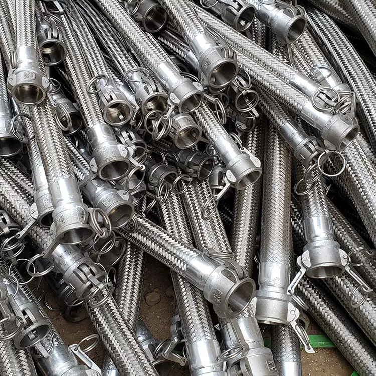 304板把式快接金属软管 化工石油用 扣槽式编织耐腐蚀防爆不锈钢
