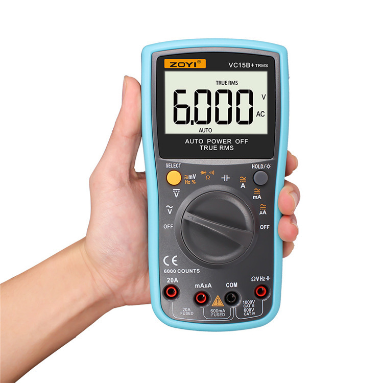 ZOYI 众仪自动量程数字万用表VC15B+ 高精度万能表防烧电容电工