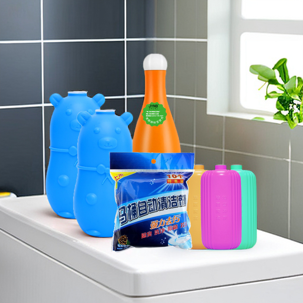 Blue Bubble Bear Toilet Gel Bowling Toilet Cleaning Spirit Bathroom Toilet Cleaner Toilet Cleaning Treasure Street Stall Wholesale