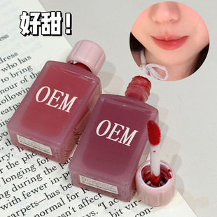 Oem Cross-Border Juice Water Gloss Mirror Lip Glaze Light Moisturizing Square Lip Gloss Custom Processing