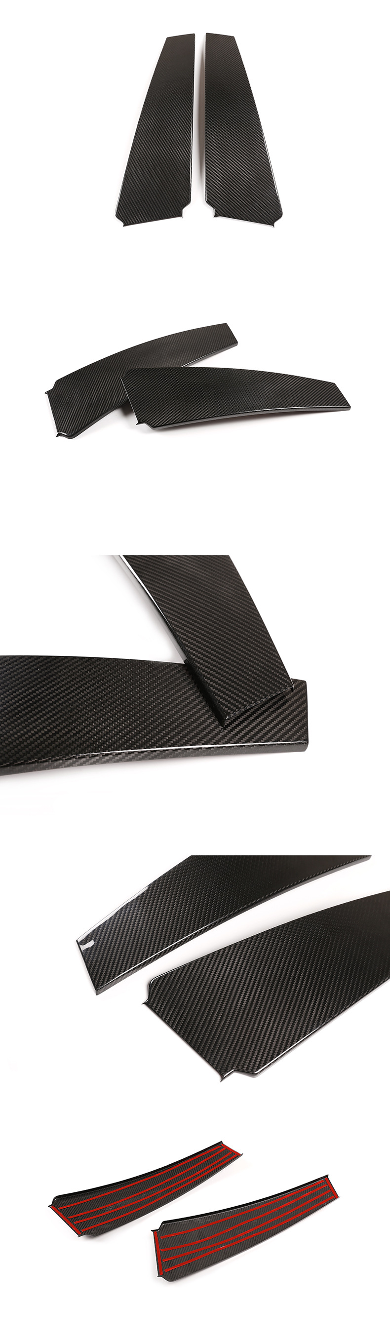 Suitable for Maserati Ghibli Real Carbon Fiber Door and Window B- pillar Decoration Sticker Exterior Modification