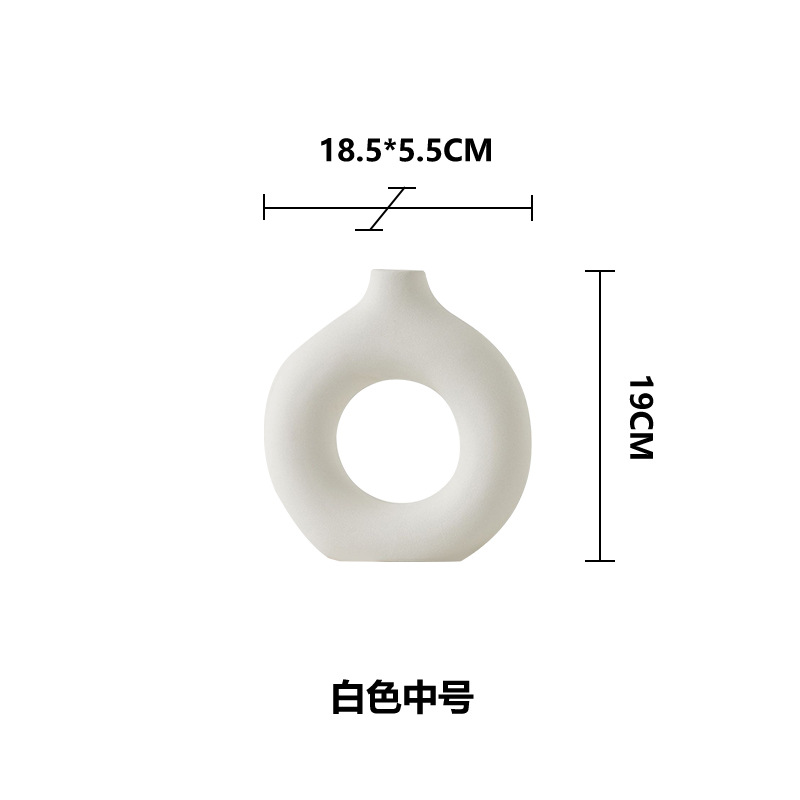 Amazon creativo donuts flor de cerámica flor de alto nivel de sensación de sala de estar comedor geometría decoración decorativa de mesa