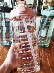 2F2000ml大容量水杯女夏季2L兩升運動水壺健身喝水太空杯耐高溫水