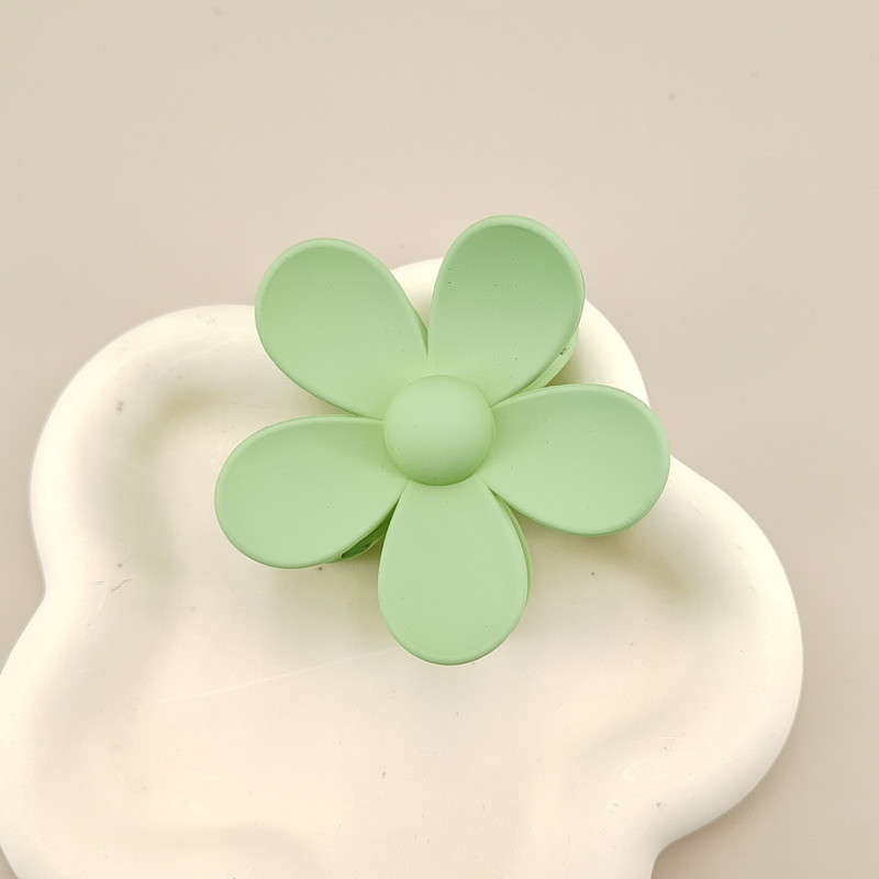 ABS color caramelo flor esmerilada pinza fabricante de estilo caliente de Amazon venta al por mayor parte posterior de la cabeza pinza para el cabello mujer