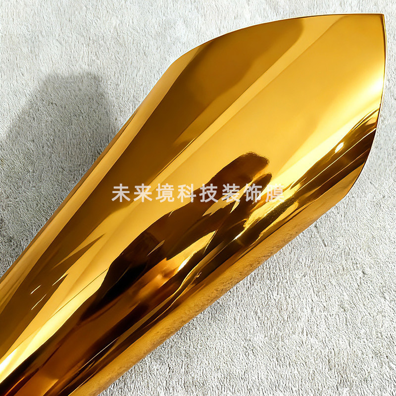 PET mirror electroplating film, shiny silver-gold electroplating, tungsten steel gray, green, purple, red, blue motorcycle car color change film
