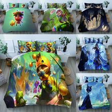 3D数码印花跨境游戏LOL英雄联盟床上用品三件套四件套亚马逊