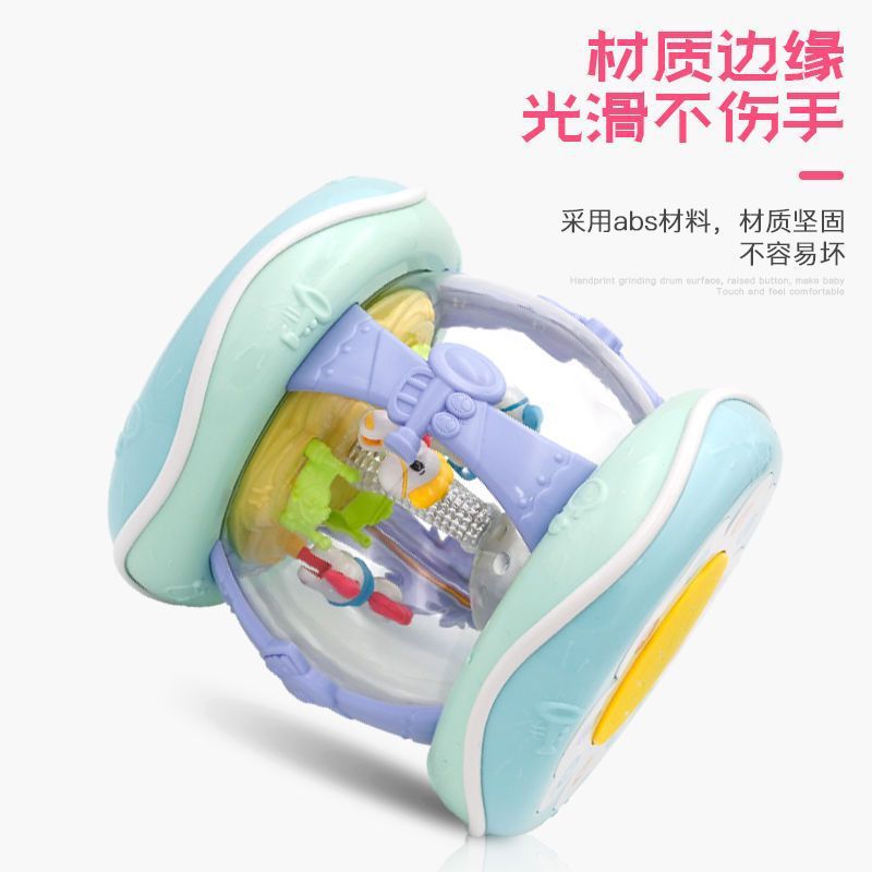 宝宝手拍音乐鼓旋转木马鼓充电鼓早教加大号电动拍拍鼓儿童玩具鼓|undefined