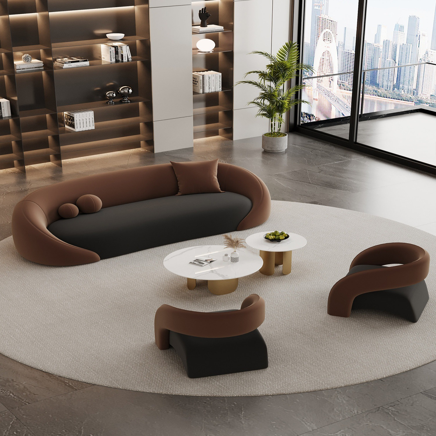 Business reception sofa, hotel sales office lobby, office, beauty salon rest area, negotiation sofa and coffee table set