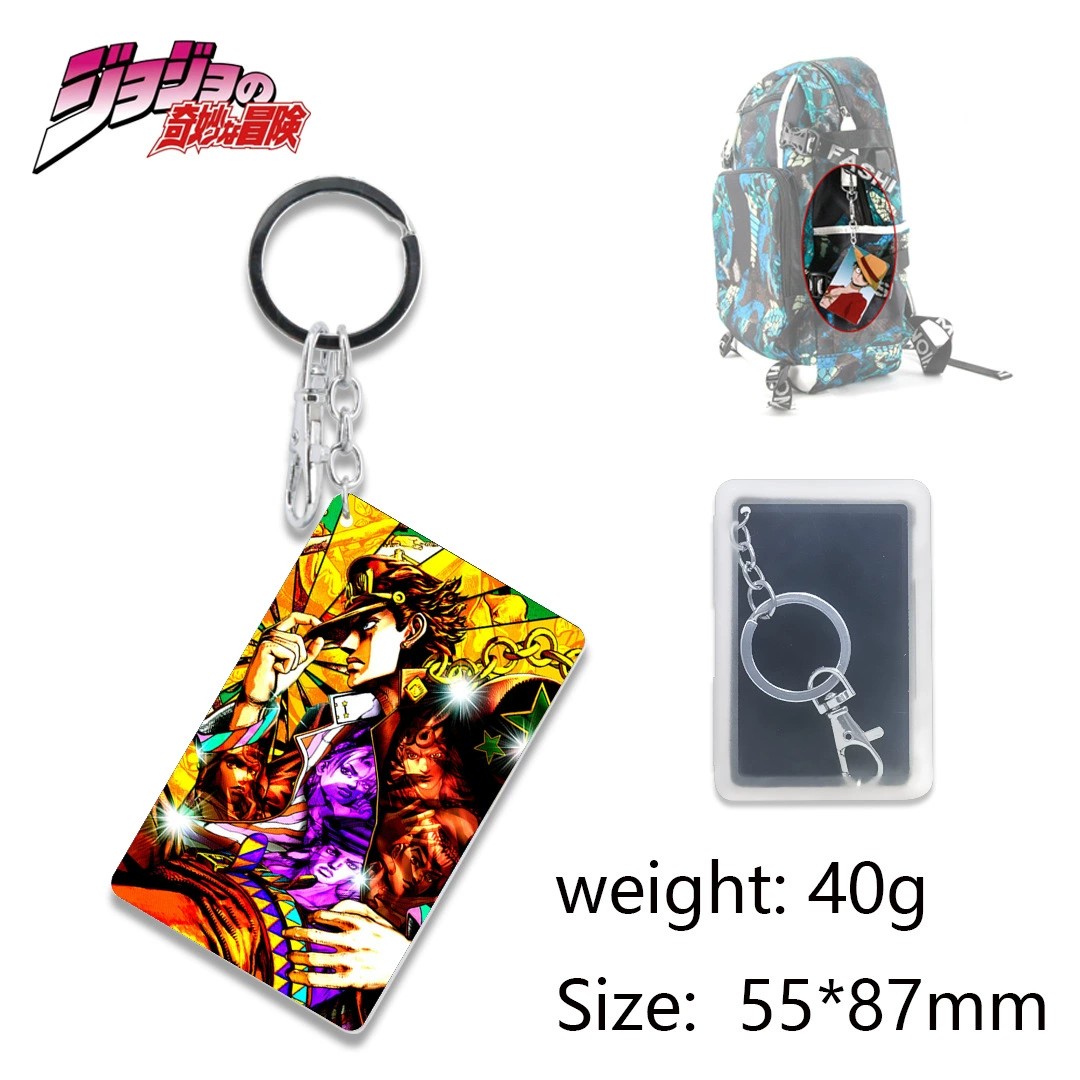 Рюкзак-кинематограф_JOJO's Bizarre Adventure Аниме Мультфильм Модный кошелек Подвеска Брелок Тэг Простое украшение Изображения