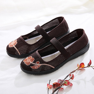Middle-aged and elderly women's shoes autumn and summer non-slip soft bottom old Beijing cloth shoes mother shoes flat milk shoes spring and summer single-layer shoes