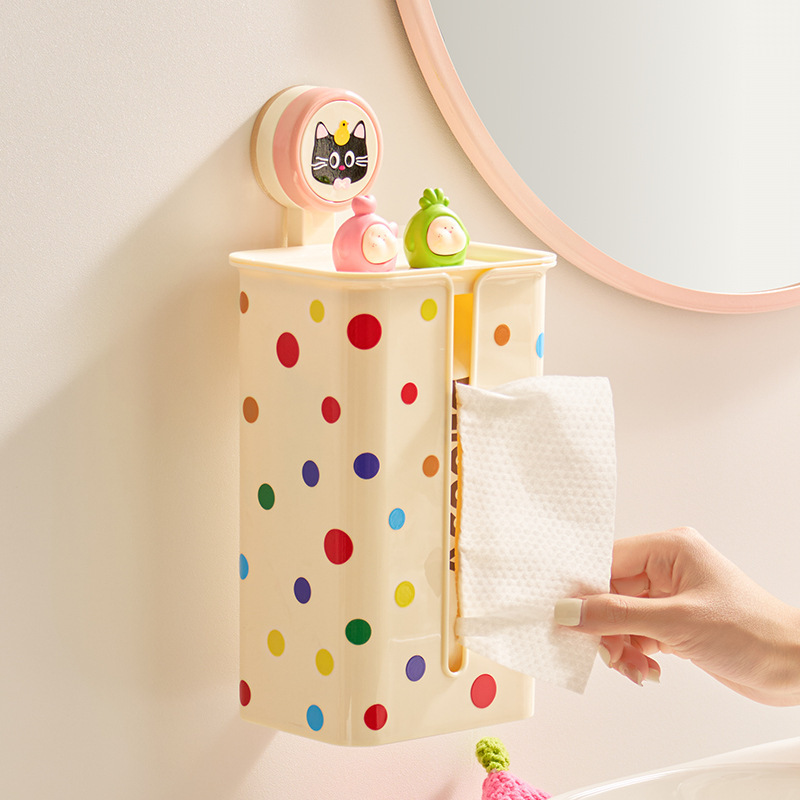 吸盤フェイスタオル収納ボックスティッシュボックス壁掛け浴室トイレットペーパーボックスティッシュ収納ティッシュボックス紙ティッシュボックス|undefined